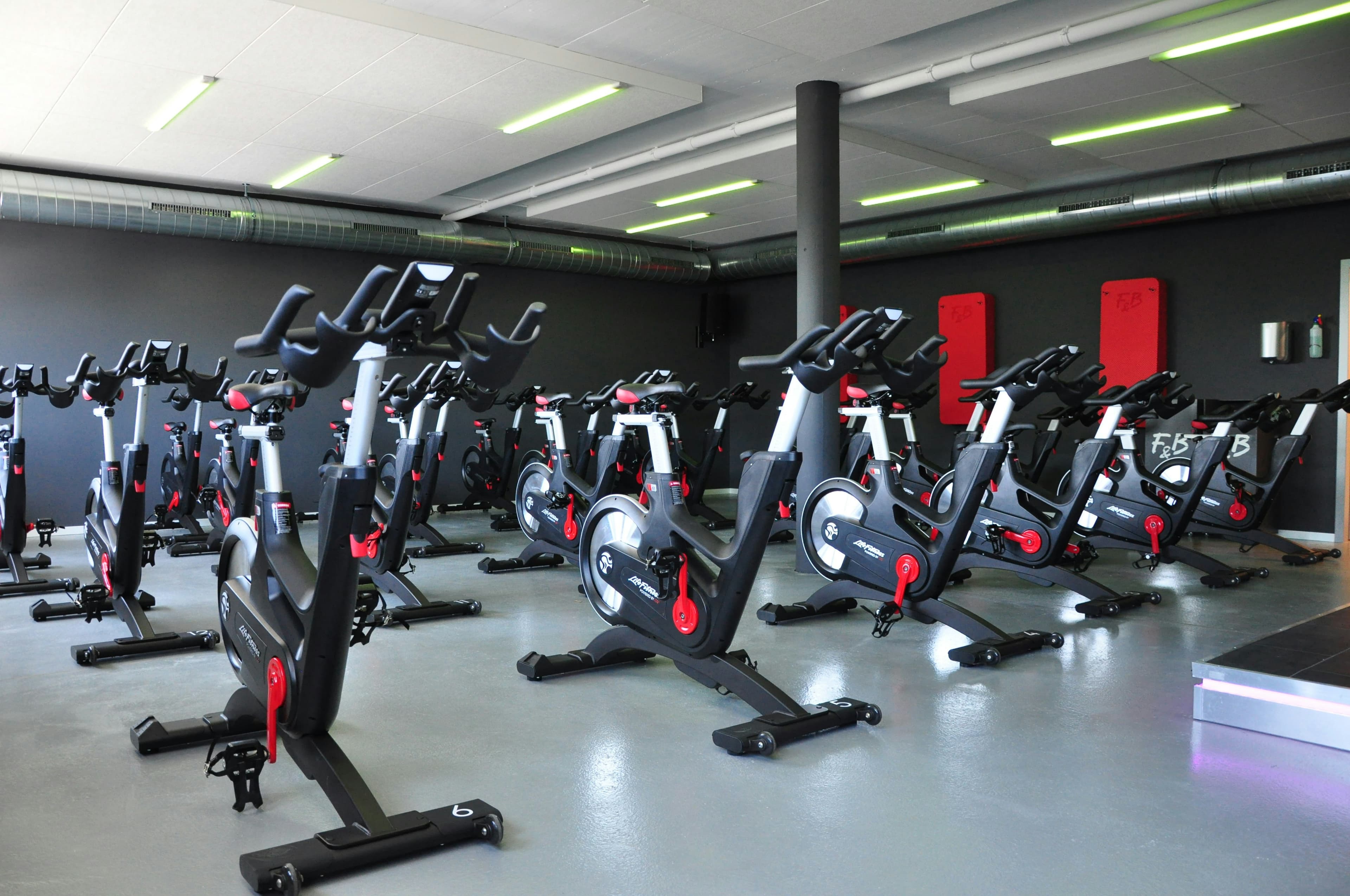 Fitness class in action